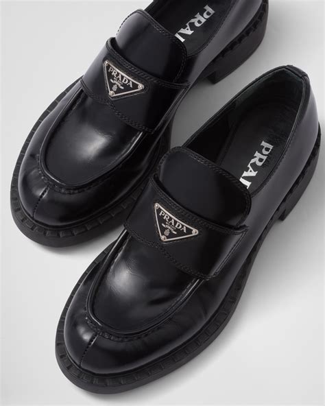 prada loader|prada logo leather loafers.